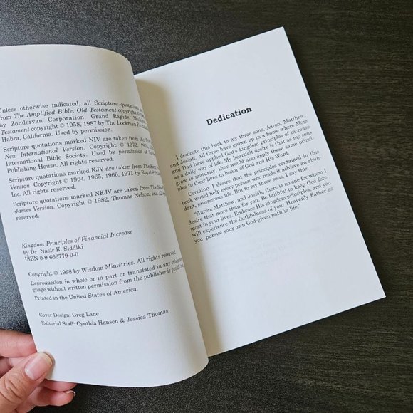 4/$40 Kingdom Principles of Financial Increase by Dr. Nasir K. Siddiki-Paperback - Picture 3 of 7